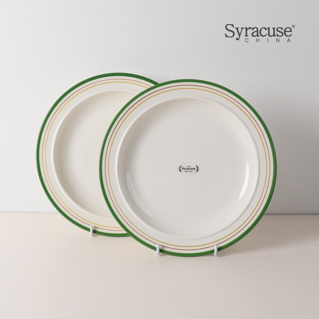 시라쿠스 메이플 접시 23cm, 코지그린, 2개