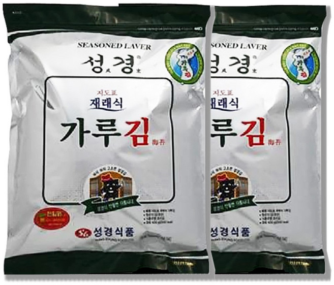 지도표 재래식 가루김, 400g × 2개, 2개