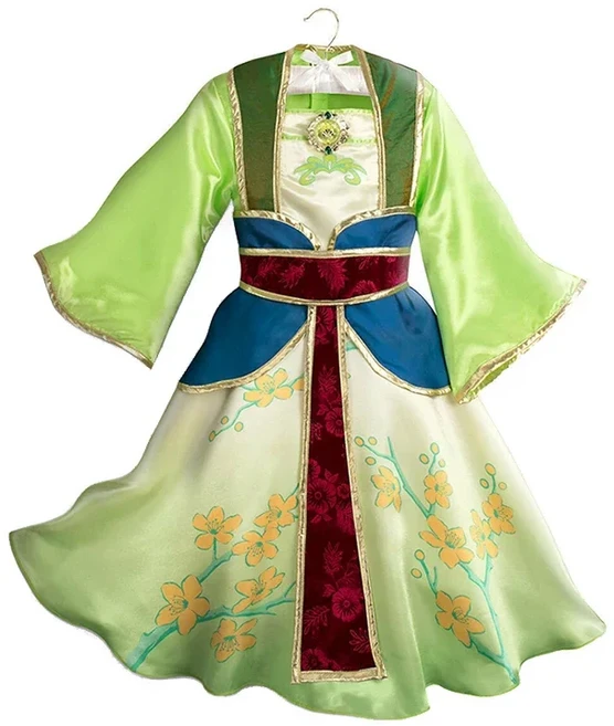 멋진 공주 뮬란 드레스 Hanfu 중국 전통 의류 할로윈 코스프레 축제 의상