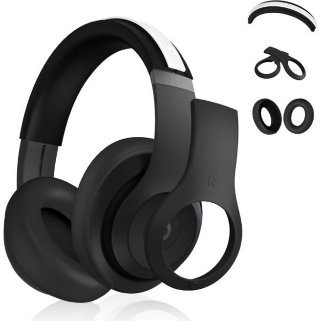 비츠 스튜디오 프로용 【 3 in 1 】 실리콘 케이스 긁힘 방지 이어 패드 커버쉘 커버헤드밴드 커버 액세서리 소프트 스킨 프로블랙, Black