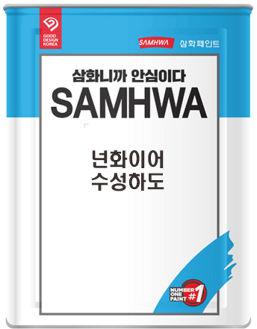 삼화페인트 목재용 방염페인트 넌화이어 수성하도, 1개, 18L, 백색 무광