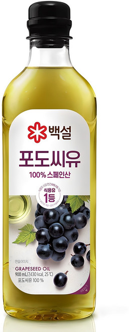 백설 포도씨유, 900ml, 1개