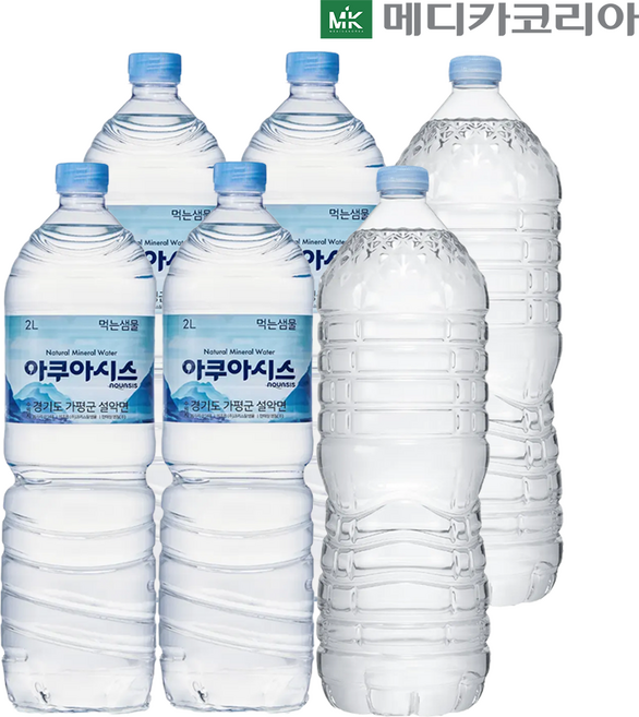 아쿠아시스 생수, 36개, 2L