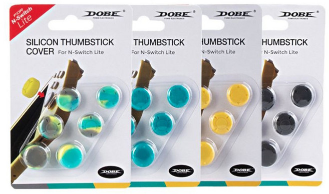 DOBE 닌텐도 스위치 라이트겸용 조이콘 컬러 고급 스틱커버 6P SET, 1세트, 옐로우