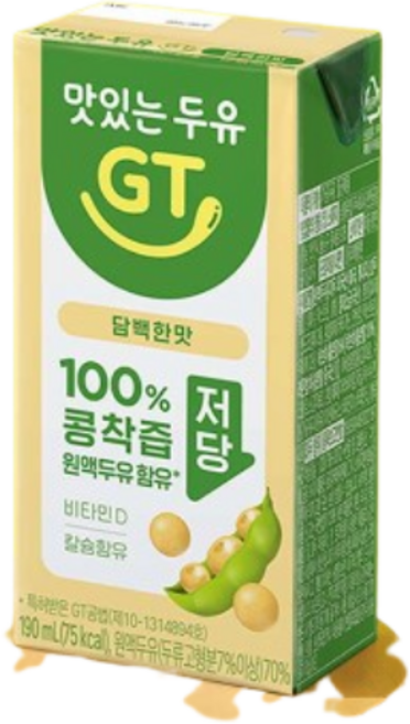 맛있는두유GT 담백한맛, 190ml, 48개