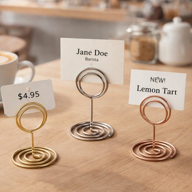 금방상점 와이어 메모꽂이 20p 안내문꽂이, 실버