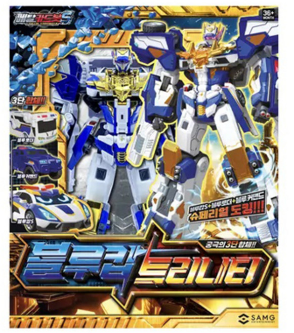 메탈카드봇 S 블루캅 트리니티 장난감, 혼합색상, 1개