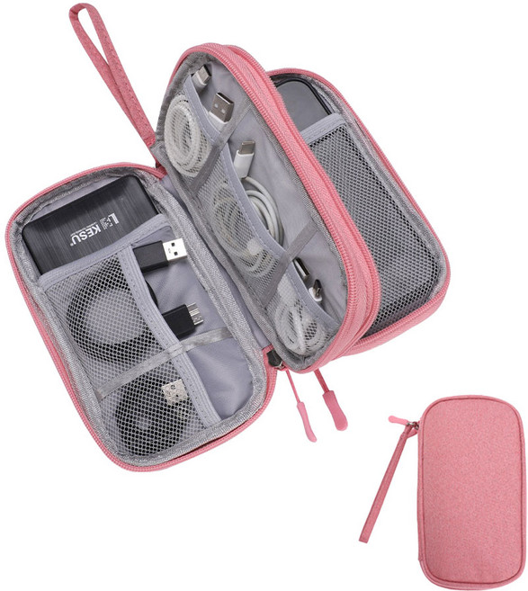 USB 케이블 멀티 디지털 방수 스마트폰 하드케이스 분리수납 파우치