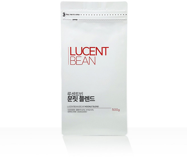 루센트빈 문릿 블렌드 고소한 디카페인 카페 원두 커피, 1개, 500g, 에스프레소