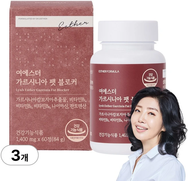 [본사직영] 여에스더 가르시니아 팻 블로커 (체지방감소 기능성) 국민영양 프로젝트, 3박스, 60정 - 쿠팡