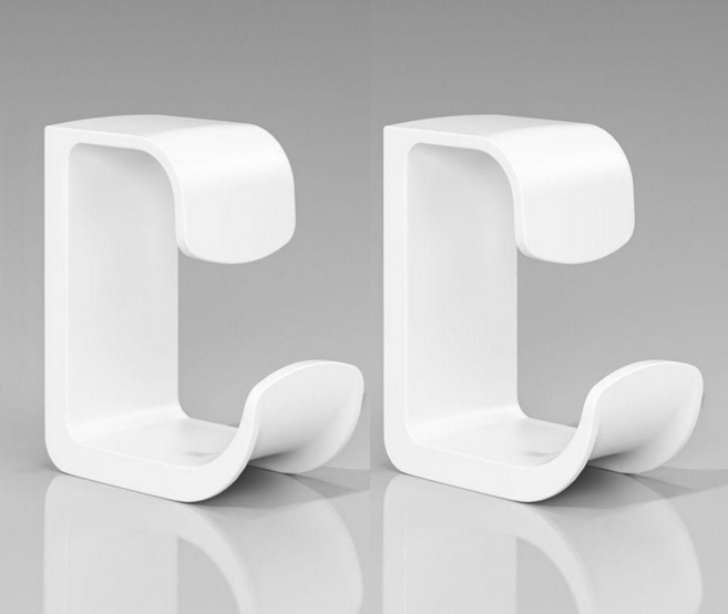 루디아셀 세수대야 걸이 거치대 욕실 화장실 대야걸이 접착식 무타공, 2개, 화이트