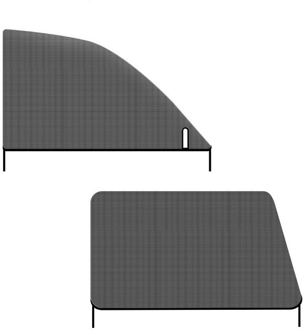 TORIMALL 자동차 모기장 2개입/ 차량 창문 그늘막/ 여름차박 택1, 뒷유리용2P 블랙, 슈퍼컨슈머 뒷유리용2P 블랙