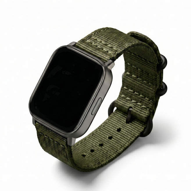 오네꼬네 레드미 워치5 라이트 액티브 호환 스트랩 시계줄 나토 밴드 나일론 22mm, 카키, 1개