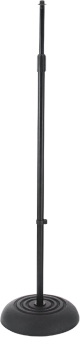 슈퍼픽스 XMS601B 원반 일자형 높이조절 무대 방송 버스킹 마이크스탠드, 1개, 블랙