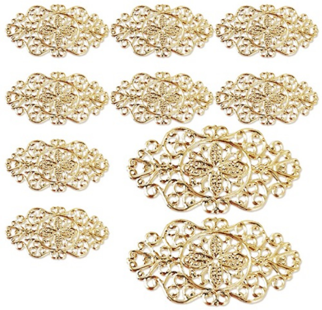 10개) K16 황후 전통 한복 금속장식 명절선물 용돈봉투 포장장식 가채장식 한복악세사리장식 예단장식 외국인선물