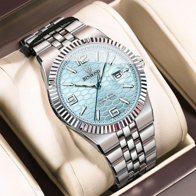 따블루엠 남성 메탈 고급 패션 손목시계