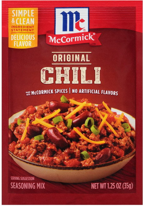 맥코믹 클래식 칠리 시즈닝 믹스 패킷 35.44그램 McCormick Original Chili Seasoning Mix 1.25 oz, 35g, 1개