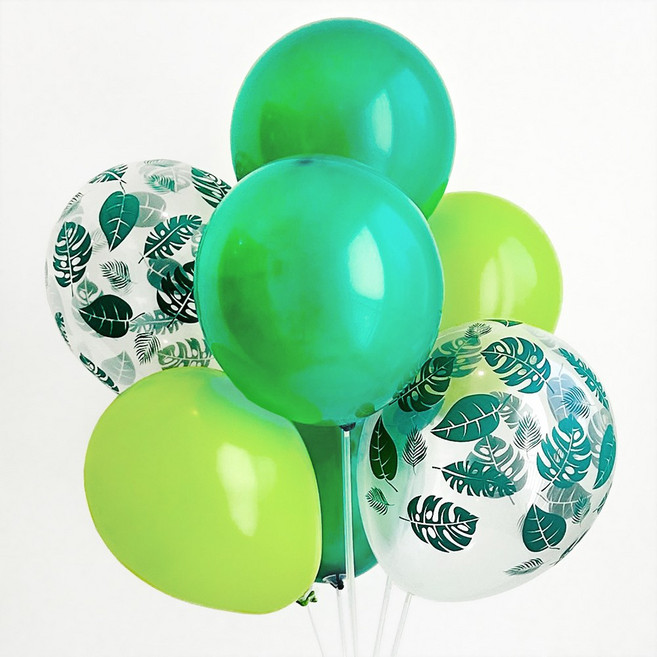 파티짱 풍선 10세트 혼합 풍선 생일 파티 크리스마스 할로윈 졸업, 정글10세트