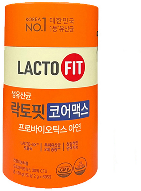 종근당 락토핏 생유산균 코어 맥스 장 유산균 여성 프로바이오틱스 60포 9통 18개월분, 120g, 9개