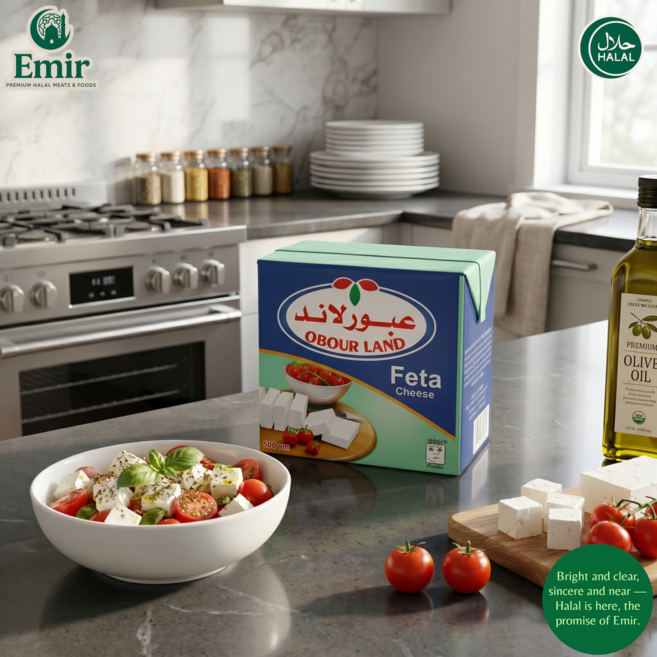 .Authentic Obour Land Egyptian Feta Style Cheese Rich Creamy 오부르랜드 이집트풍 페타 스타일 치즈 진한 크리미맛, 1개, 500g