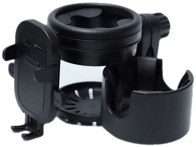 앙팡케어 3in1 유모차컵홀더 싱글홀더 블랙 아이보리 블루, 1개