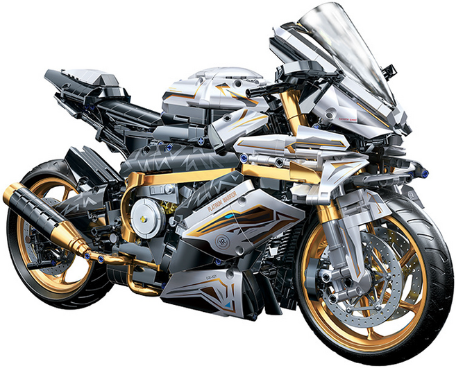 M1000RR 오토바이 1:5 블록세트 블록 호환블럭 프라모델 성인 조립놀이, 1개