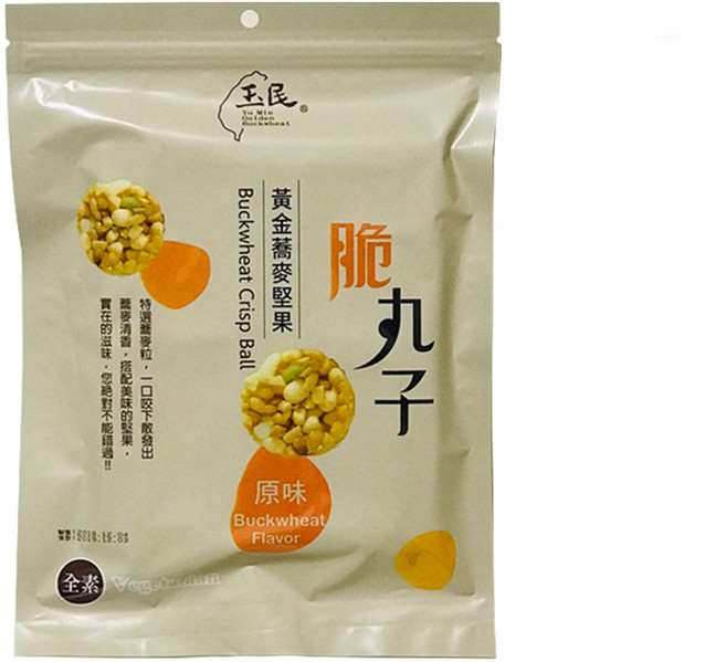 玉民 黃金蕎麥堅果脆丸子(蕎麥原味)(長榮點心 機上嚴選), 45g, 1包