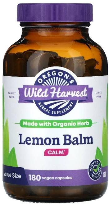 오레곤스와일드하베스트 레몬밤 Lemon Balm 베지캡슐 180정, 1개 - 쿠팡
