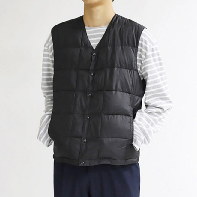 남성 브이넥 초경량 조끼 패딩 베스트 겨울 웰론 점퍼 데일리 캐주얼 이너패딩