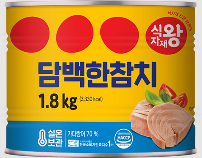 식자재왕 담백한 참치, 1.8kg, 1개