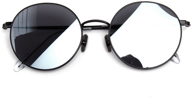 JB9 BETTS-S 국산 미러 선글라스 2컬러 티타늄 금테 코패드 동글이 데일리 자외선차단 남녀공용 벳츠