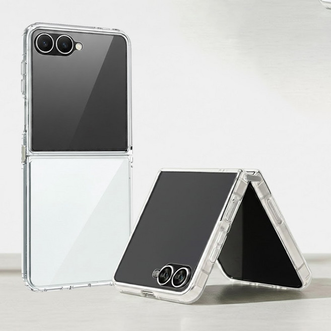 벨라 갤럭시 Z플립 일체형 스크린 풀커버 투명 케이스