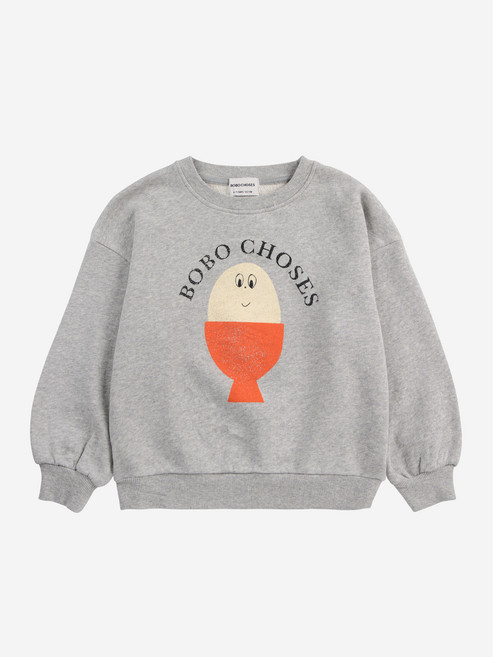 SS25 보보쇼즈 맨투맨 티셔츠 모닝 에그 그레이 BOBO CHOSES Morning Egg sweatshirt