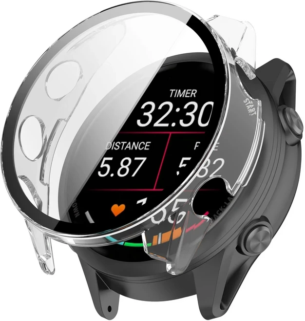 Garmin Forerunner 용 HD 강화 유리 PC 케이스 970 965 Venu 3/Vivoactive 5 스크래치 방지 스크린 보호, 08 10인치 이상, 06 Transparent