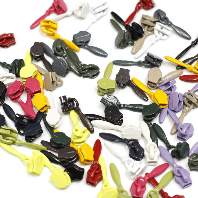 나일론지퍼머리 3호 눈물 17컬러, 진갈