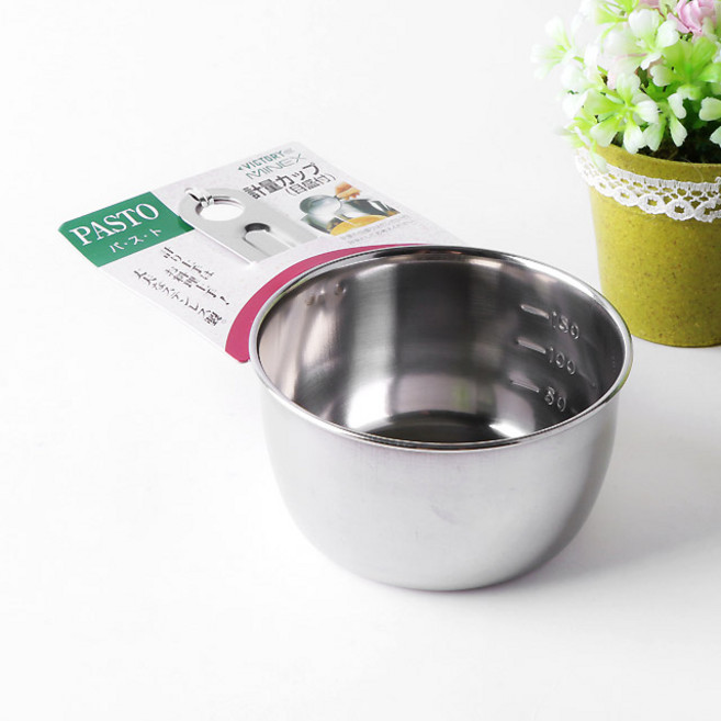 일본 미넥스 손잡이 스텐 계량컵 (200cc), 1개