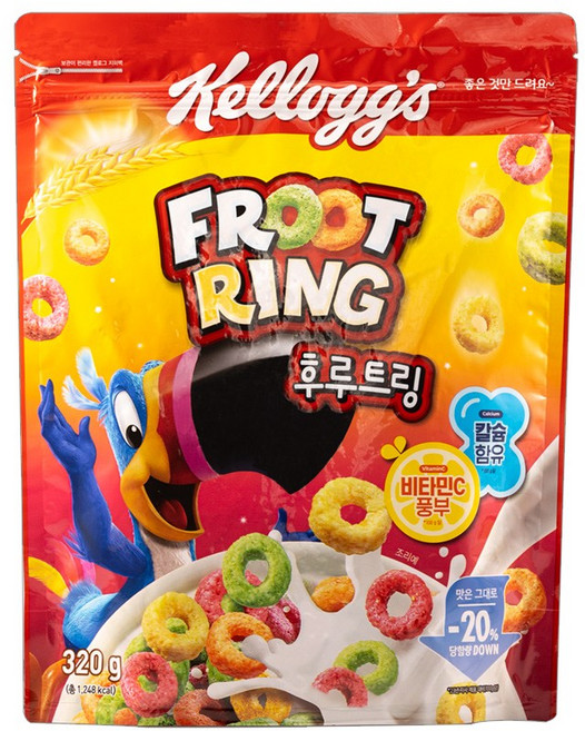 농심 켈로그 후루트링 시리얼, 320g, 3개
