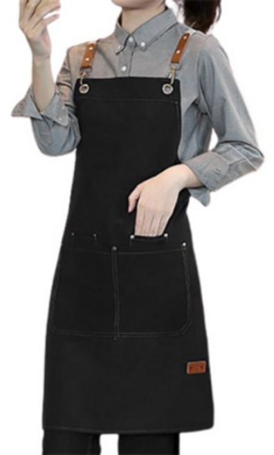 경량 방수 여름 바리스타 앞치마, 1개, 블랙