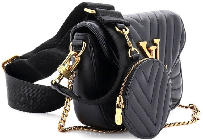 루이 비통 중고 뉴 웨이브 멀티 포쉐트 퀼팅 레더 크로스 백