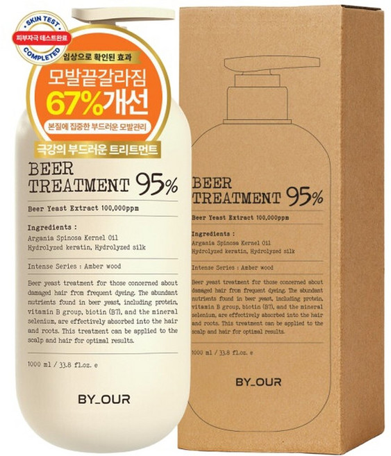 바이아우어 맥주효모 트리트먼트 엠버우드 1000ml, 1개, 1L