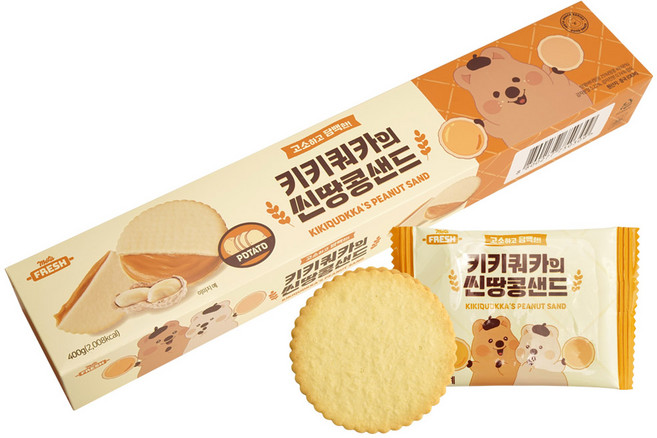 메타프레쉬 키키쿼카의 씬 땅콩샌드 50p, 1개, 400g