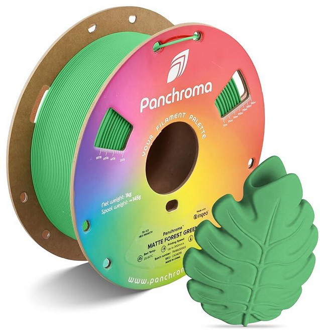 Polymaker Panchroma 매트 PLA 필라멘트 씨폼 그린 1.75mm 1kg 3D 프린팅 필라멘트 이전 폴리테라 매트 대부분의 FDM 3D 프린터에 적합 1k, 121 - 1.75mm 매트 포레스트 그린 (헥스 코드