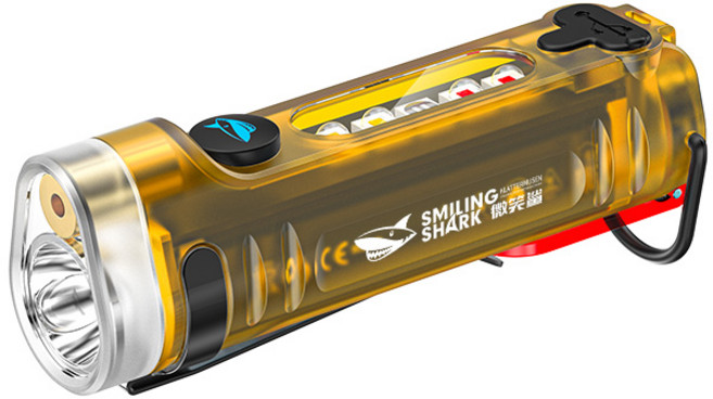 SMILING SHARK TIP-6060 多功能鑰匙扣燈 高亮度LED 內置鋰電池 堅固耐用 磁吸設計, 密蠟色, 1個