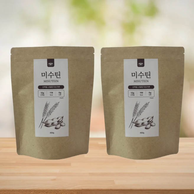 고단백 미숫가루 식물성단백질 서리태 약콩 비건음료 다이어트 분말, 2개, 450g