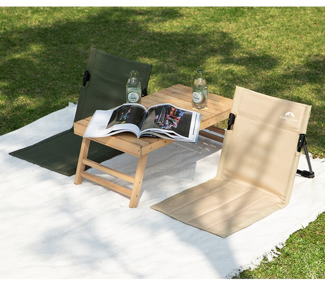 코지톡 그라운드체어 페스티벌의자 캠핑좌식의자 1+1, 블랙, 2개