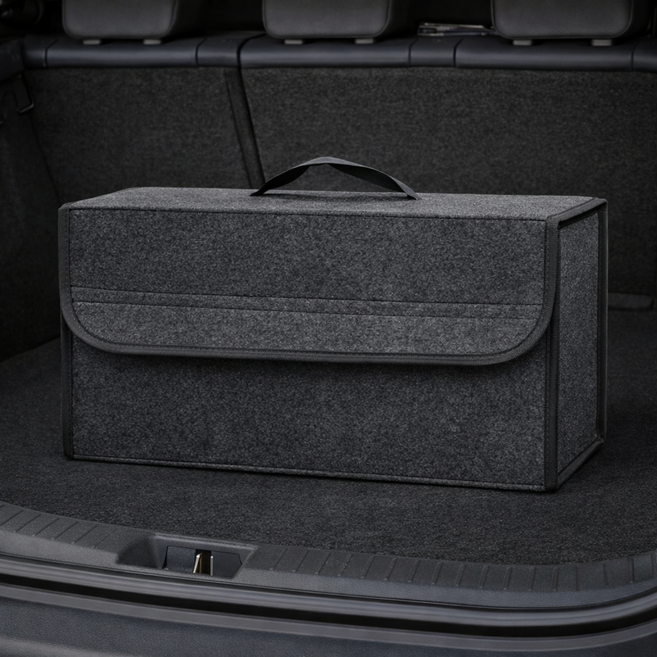 대용량 접이식 자동차 트렁크 정리함 다용도 폴딩형 수납함 1p, 블랙, 1
