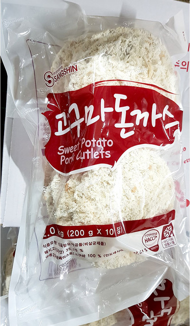 고구마 돈까스(상신 200g x10입 2kg) 업소용 냉동 돈가스, 1개