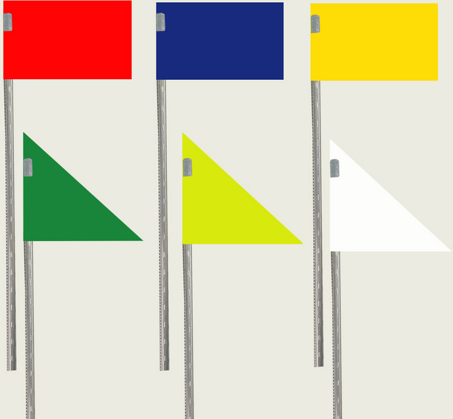 측량 깃발 삼각 사각 지지대 말뚝 건축 토목 공사 건설 깃대 바로사용 가능한 완제품, 삼각깃발 녹색 1m 완제품, 10개