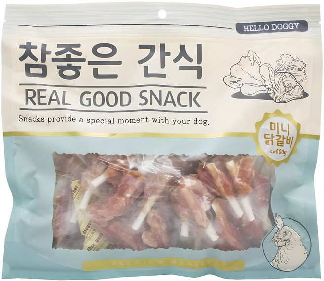 헬로도기 강아지 참좋은 건조간식, 미니닭갈비, 400g, 1개