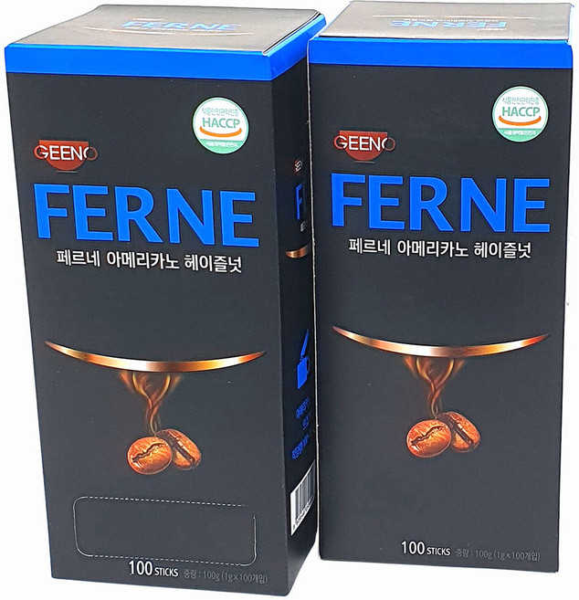 지노 원두커피믹스 페르네 아메리카노 헤이즐넛, 1g, 100개입, 2개